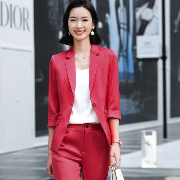 women's two piece pants fabric half sleeve spring summer women business suits formal ol styles pantsuits professional ladies tr, White
women's two piece pants fabric half sleeve spring summer women business suits formal ol styles pantsuits professional ladies tr, White