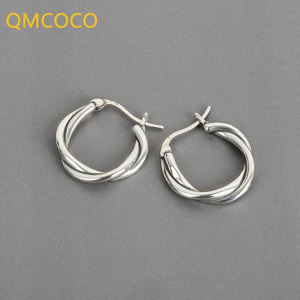 hoop & huggie qmcoco 925 silver style ins woven round simple earrings  for women girl trendy jewelry party accessories gifts, Golden;silver
hoop & huggie qmcoco 925 silver style ins woven round simple earrings  for women girl trendy jewelry party accessories gifts, Golden;silver