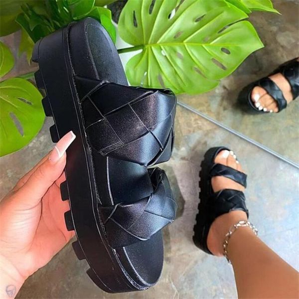 platform slippers woman slides braid design 2021 summer beach women wedge shoes non-slip ladies flip flops, Black
platform slippers woman slides braid design 2021 summer beach women wedge shoes non-slip ladies flip flops, Black