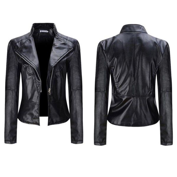 women's jackets nice elegant autumn winter leather jacket short black pu coat ladies slim motorcycle jaqueta couro, Black;brown
women's jackets nice elegant autumn winter leather jacket short black pu coat ladies slim motorcycle jaqueta couro, Black;brown