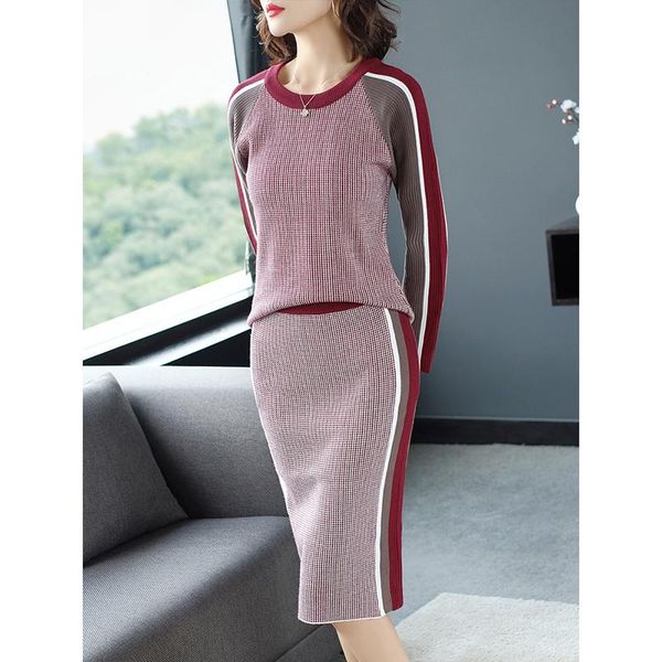 elegant sweater suits women 2021 hit color stirped plaid knit crew neck sweater+high waist pencil skirt two piece outfits women's pants, White
elegant sweater suits women 2021 hit color stirped plaid knit crew neck sweater+high waist pencil skirt two piece outfits women's pants, White