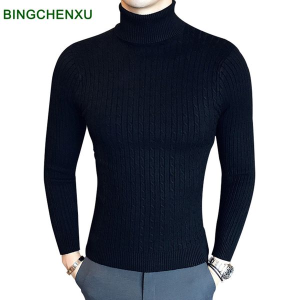 men's high neck brand clothing, knitted sweater, casual, tight, autumn and winter, White;black
men's high neck brand clothing, knitted sweater, casual, tight, autumn and winter, White;black