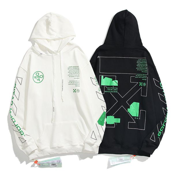 winter chao brand new autumn off green arrow letter printed men's women's sweater loose hip hop couple's top, Black
winter chao brand new autumn off green arrow letter printed men's women's sweater loose hip hop couple's top, Black