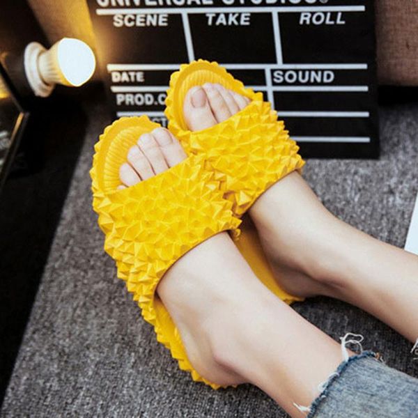 women creative durian slippers fluorescent green slides ladies summer beach shoes indoor home slipper, Black
women creative durian slippers fluorescent green slides ladies summer beach shoes indoor home slipper, Black