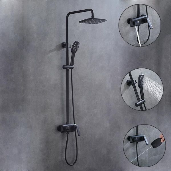 bathroom shower sets faucet set quality wall mounted exposed black cold water mixer tap with handheld rain head
bathroom shower sets faucet set quality wall mounted exposed black cold water mixer tap with handheld rain head