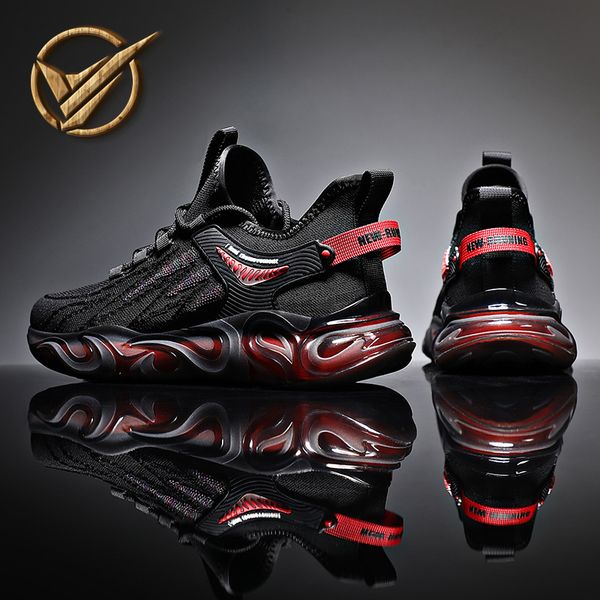 men's summer breathable running soft sole shock absorption sports spring 2021 new flame bottom trend casual shoes, Black
men's summer breathable running soft sole shock absorption sports spring 2021 new flame bottom trend casual shoes, Black