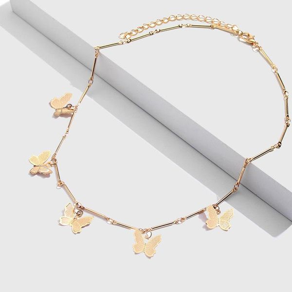 simple necklace bridal necklaces chain women butterfly geometric pendant girls jewelry gold color trendy kpop stainless collares chains, Silver
simple necklace bridal necklaces chain women butterfly geometric pendant girls jewelry gold color trendy kpop stainless collares chains, Silver