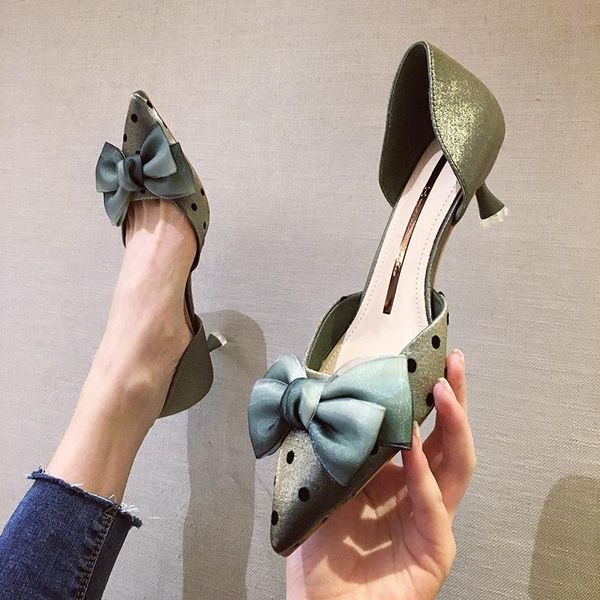 sandals women high heels female shoes butterfly-knot polka dot style 5 cm pointed-toe thin fashion, Black
sandals women high heels female shoes butterfly-knot polka dot style 5 cm pointed-toe thin fashion, Black