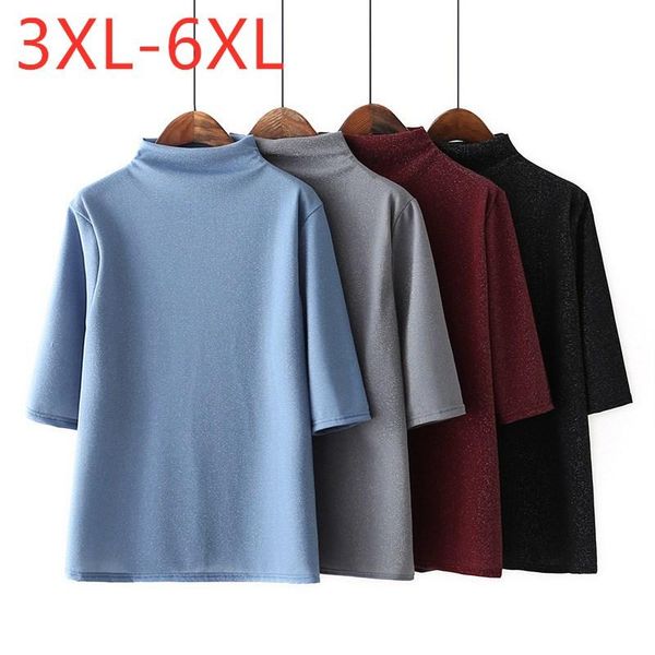 ladies spring autumn plus size basic for women large half sleeve sequins blue turtleneck t-shirt 3xl 4xl 5xl 6xl women's, White
ladies spring autumn plus size basic for women large half sleeve sequins blue turtleneck t-shirt 3xl 4xl 5xl 6xl women's, White