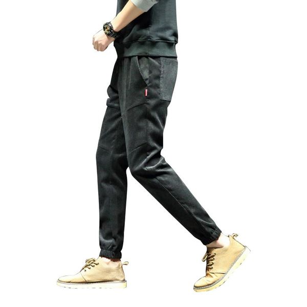 color men's thick corduroy casual long pants 2021 autumn fashion stretch sports jogging trousers male streetwear clothes, Black
color men's thick corduroy casual long pants 2021 autumn fashion stretch sports jogging trousers male streetwear clothes, Black