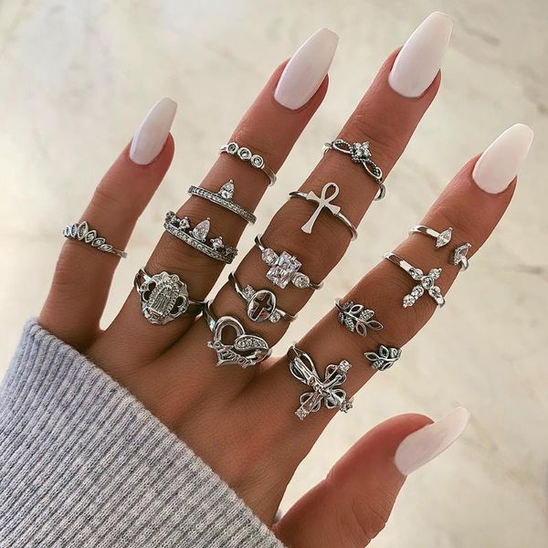 wedding rings bohemia love heart tree leaf set for women punk cross crystal midi knuckle jewelry anillos 14pcs 10088, Slivery;golden
wedding rings bohemia love heart tree leaf set for women punk cross crystal midi knuckle jewelry anillos 14pcs 10088, Slivery;golden