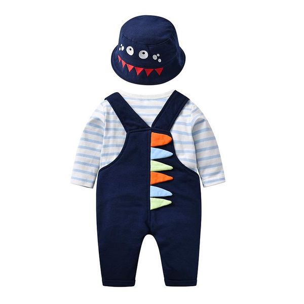 yg brand children's wear spring and autumn baby long sleeve t-shirt + dinosaur strap pants + hat fashion suit, boy's three p, White
yg brand children's wear spring and autumn baby long sleeve t-shirt + dinosaur strap pants + hat fashion suit, boy's three p, White