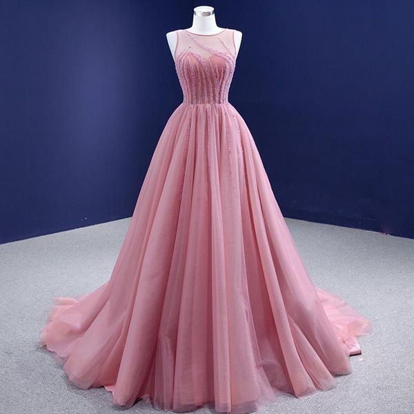 party dresses popodion sleeveless evening dress light pink lace mesh beaded tail custom graduation rom80287, White;black
party dresses popodion sleeveless evening dress light pink lace mesh beaded tail custom graduation rom80287, White;black
