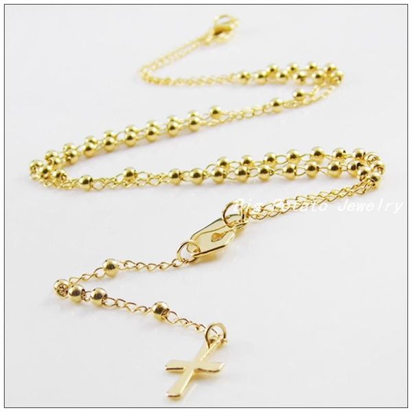 chains rosary 3mm stainless steel religous beads crucifix cross necklaces gold sweater men women fashion jewelry, Silver
chains rosary 3mm stainless steel religous beads crucifix cross necklaces gold sweater men women fashion jewelry, Silver