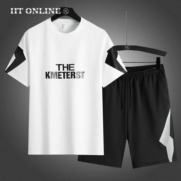 casual mens set summer tracksuit men sportswear 2 pieces print t shirt shorts fashion gyms jogging short sleeve male sportsuit 210603, Gray
casual mens set summer tracksuit men sportswear 2 pieces print t shirt shorts fashion gyms jogging short sleeve male sportsuit 210603, Gray