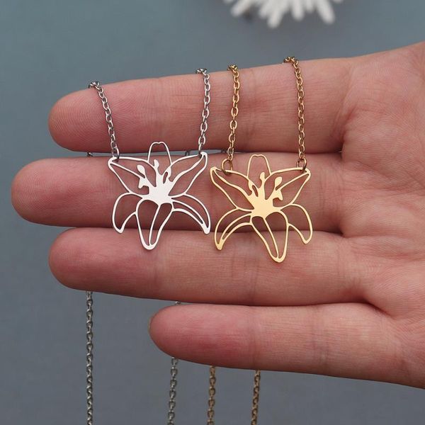 pendant necklaces 10 pcs delicate flower charm necklace jewelry for women stainless steel long chain lucky wholesale, Silver
pendant necklaces 10 pcs delicate flower charm necklace jewelry for women stainless steel long chain lucky wholesale, Silver