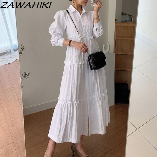 casual dresses zawahiki a line dress turn down collar women's clothes long sleeve elegant ropa mujer solid korean vestidos high waist, Black;gray
casual dresses zawahiki a line dress turn down collar women's clothes long sleeve elegant ropa mujer solid korean vestidos high waist, Black;gray