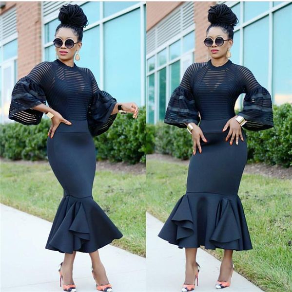 casual dresses flare sleeve mermaid midi dress for women chic see through mesh fishtail elegant evening party vestidos, Black;gray
casual dresses flare sleeve mermaid midi dress for women chic see through mesh fishtail elegant evening party vestidos, Black;gray