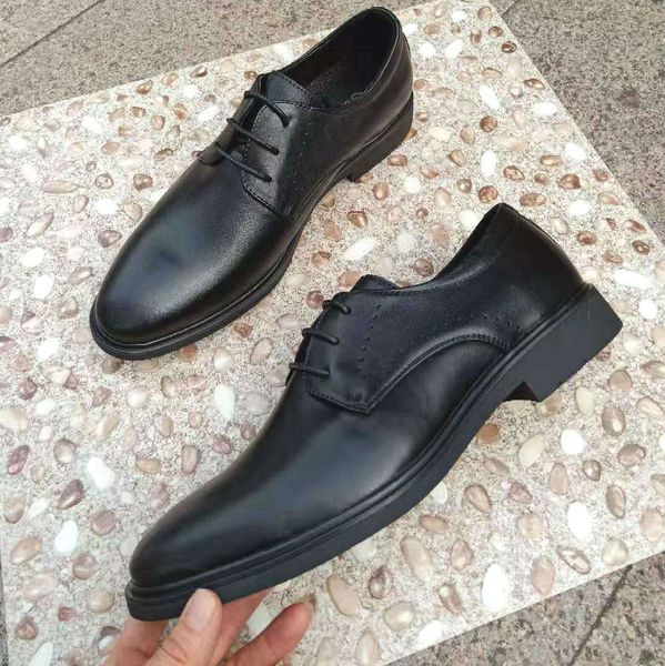 formal leather shoes men's busins cover foot soft sole flat british trend real, Black
formal leather shoes men's busins cover foot soft sole flat british trend real, Black