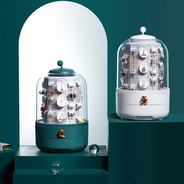 desk360 rotating jewelry cosmetic storage box transparent makeup earring necklace bag bags & cases
desk360 rotating jewelry cosmetic storage box transparent makeup earring necklace bag bags & cases