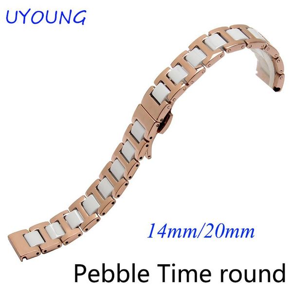 watch bands 14mm 20mm wristband for pebble time round quality stainless steel + ceramic band rose gold bracelet, Black;brown
watch bands 14mm 20mm wristband for pebble time round quality stainless steel + ceramic band rose gold bracelet, Black;brown