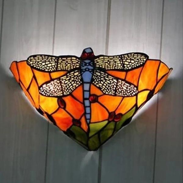inch tiffany mediterranean dragonfly wall lamp restaurant corridor living room bed-lighting
inch tiffany mediterranean dragonfly wall lamp restaurant corridor living room bed-lighting