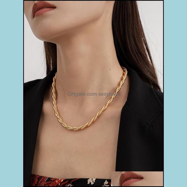 chains necklaces & pendants jewelry europe edgy twist gold chain necklace chunky thick torque drop delivery 2021 ky35b, Silver
chains necklaces & pendants jewelry europe edgy twist gold chain necklace chunky thick torque drop delivery 2021 ky35b, Silver