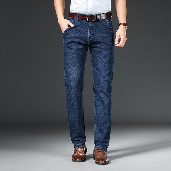 men's jeans 2021 brand slim denim overalls pants men business classic casual fashion trousers, Blue
men's jeans 2021 brand slim denim overalls pants men business classic casual fashion trousers, Blue
