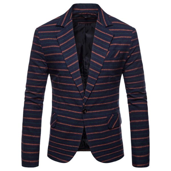 suits & men's blazers autumn and winter casual horizontal stripe simple one button fashion suit coat, White;black
suits & men's blazers autumn and winter casual horizontal stripe simple one button fashion suit coat, White;black