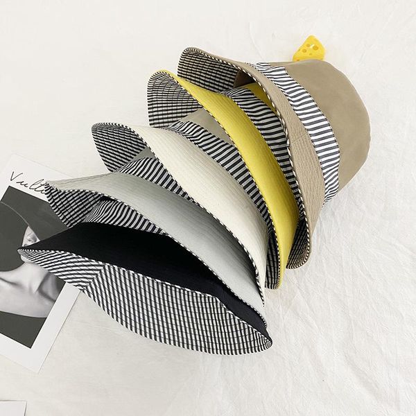 wide brim hats thin stitching striped fisherman hat ladies summer big eaves sunshade casual fashion sunscreen basin, Blue;gray
wide brim hats thin stitching striped fisherman hat ladies summer big eaves sunshade casual fashion sunscreen basin, Blue;gray