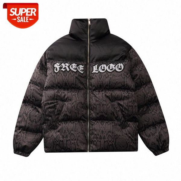 stitching contrast color snake print cotton-padded jacket men's stand-up collar national trend hip-hop street padded quilted #lk9g, Black;brown
stitching contrast color snake print cotton-padded jacket men's stand-up collar national trend hip-hop street padded quilted #lk9g, Black;brown