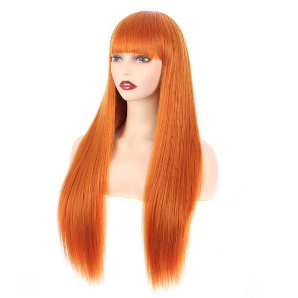 synthetic wigs 24 inch orange long straight wig with bangs high temperature fiber headband cosplay lolita women's for women, Black
synthetic wigs 24 inch orange long straight wig with bangs high temperature fiber headband cosplay lolita women's for women, Black