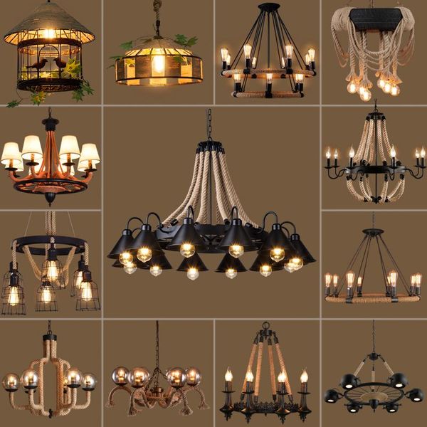 pendant lamps vintage rope iron lampshade retro coffee house bar indoor lightings e27 industrial style chain light
pendant lamps vintage rope iron lampshade retro coffee house bar indoor lightings e27 industrial style chain light