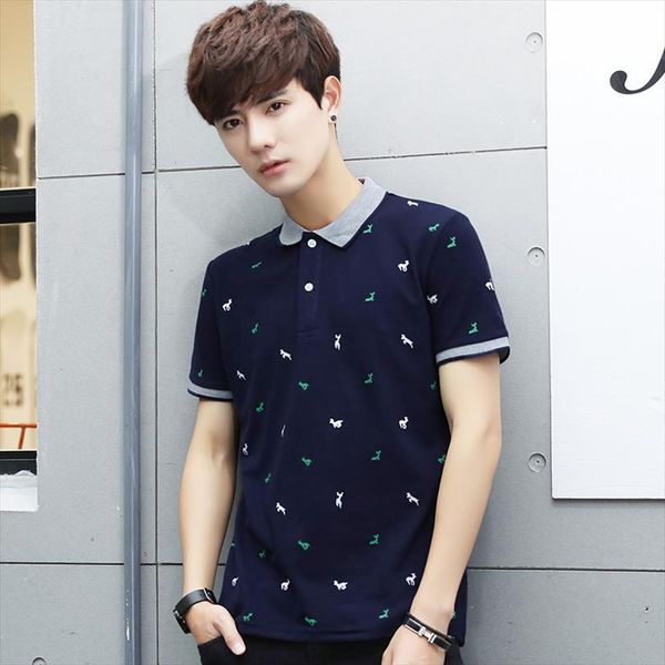 spring middle aged men polo short sleeve shirt half summer wear slim, White;black 
spring middle aged men polo short sleeve shirt half summer wear slim, White;black