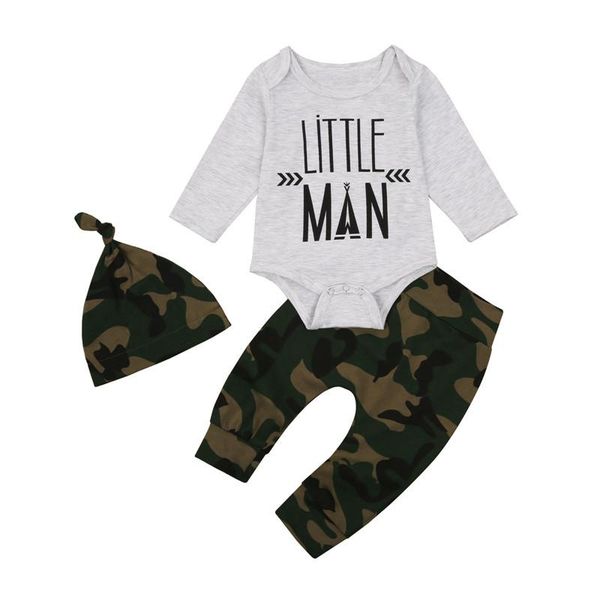 clothing sets baby romper, boy camouflage pants suit, high waist, letters printed round neck long sleeve blouse, hat, White
clothing sets baby romper, boy camouflage pants suit, high waist, letters printed round neck long sleeve blouse, hat, White