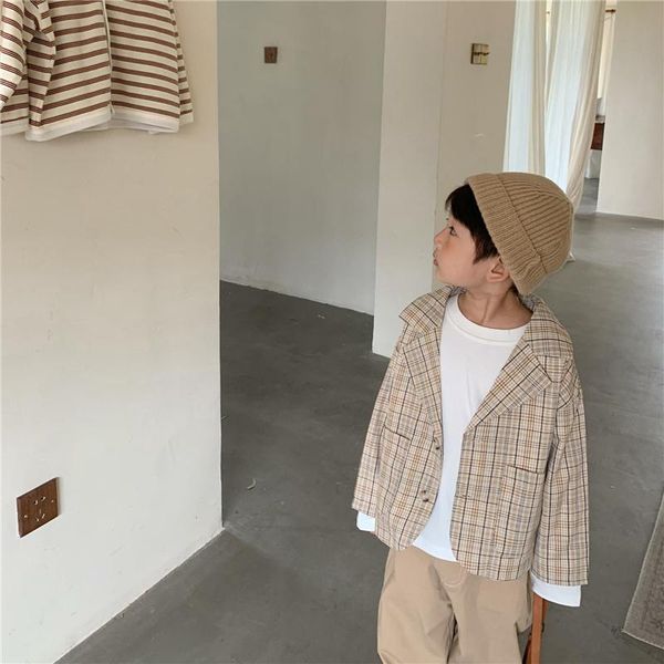 jackets korean style autumn fashion boys plaid suit loose retro casual blazers for children coats, Blue;gray
jackets korean style autumn fashion boys plaid suit loose retro casual blazers for children coats, Blue;gray