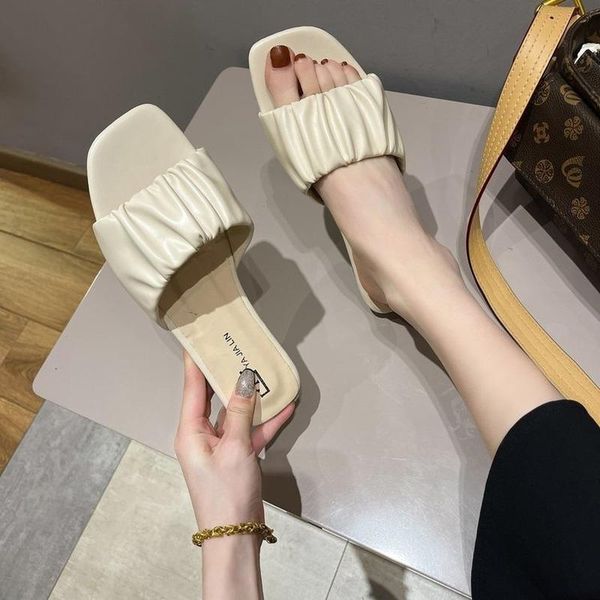 slippers south korean edition outer wear 2021 fashion web celebrity pleated sandals flat sea fairy flip flops women, Black
slippers south korean edition outer wear 2021 fashion web celebrity pleated sandals flat sea fairy flip flops women, Black