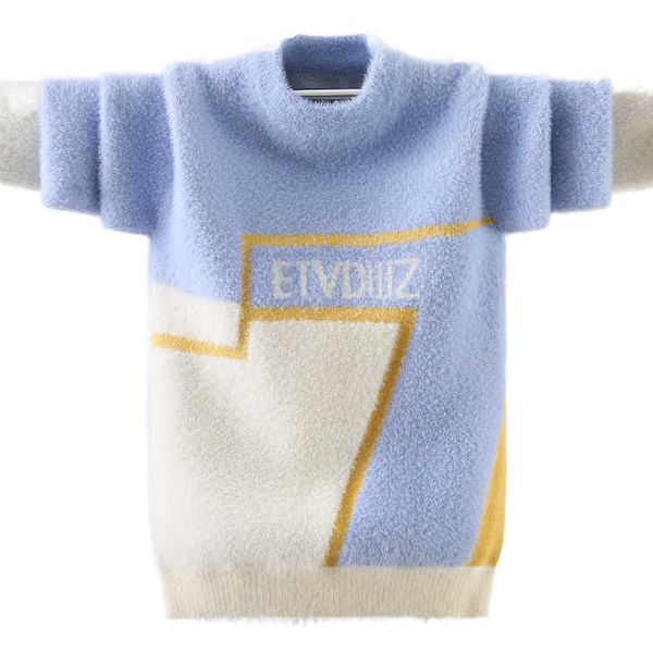 winter teenager boys sweater big kids warm pullover inside plush knitted mink down sweaters fall o-neck sweaters 4-14 years y1024, Blue
winter teenager boys sweater big kids warm pullover inside plush knitted mink down sweaters fall o-neck sweaters 4-14 years y1024, Blue