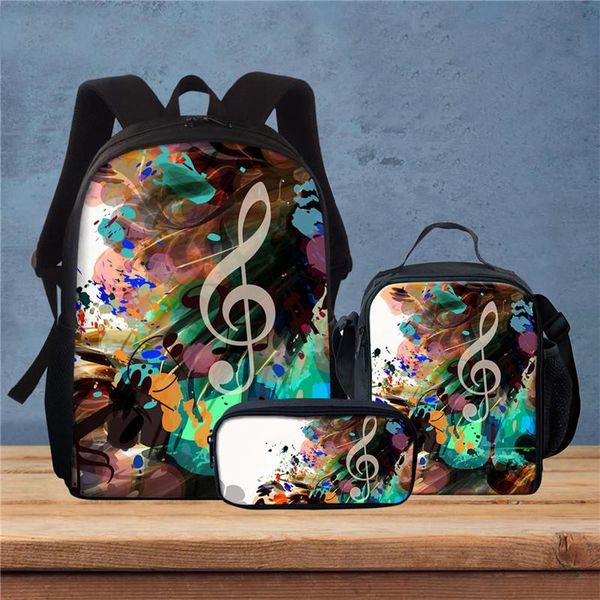 school bags music notes pattern 3pcs bag set kids backpack for girls boys primary students book with lunch food & pen
school bags music notes pattern 3pcs bag set kids backpack for girls boys primary students book with lunch food & pen