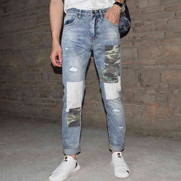 jeans fashion streetwear men jeans elastic cotton slim fit ripped denim punk pants patches designer retro light blue hip hop trousers
jeans fashion streetwear men jeans elastic cotton slim fit ripped denim punk pants patches designer retro light blue hip hop trousers