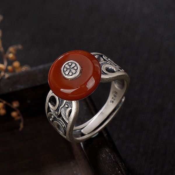 cluster rings original natural red garnet open ring chinese retro hollow craft light luxury elegant charm women's silver jewelry, Golden;silver
cluster rings original natural red garnet open ring chinese retro hollow craft light luxury elegant charm women's silver jewelry, Golden;silver