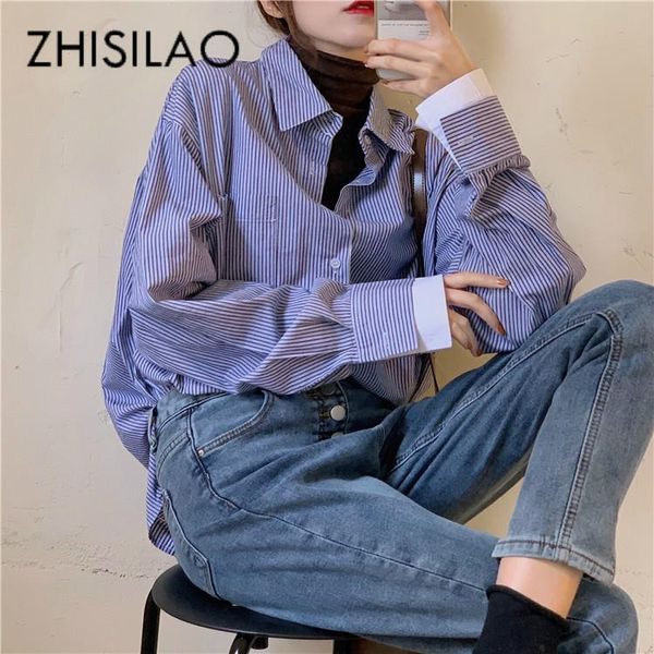 women's blouses & shirts stripe blouse plus size loose long sleeve shirt mujer maxi casual black oversize spring 2021 women blusa femi, White
women's blouses & shirts stripe blouse plus size loose long sleeve shirt mujer maxi casual black oversize spring 2021 women blusa femi, White