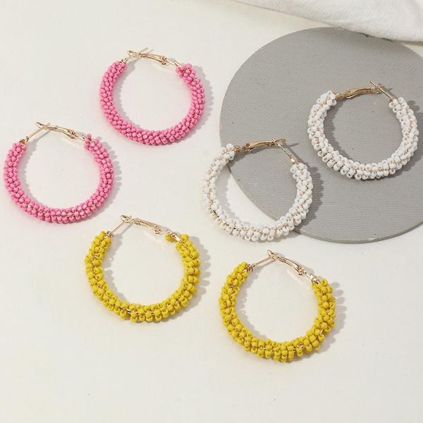 hoop & huggie handmade bohemian big loop earrings for women girls boho ehnic colorful seed beads gold circle fashion gift, Golden;silver
hoop & huggie handmade bohemian big loop earrings for women girls boho ehnic colorful seed beads gold circle fashion gift, Golden;silver