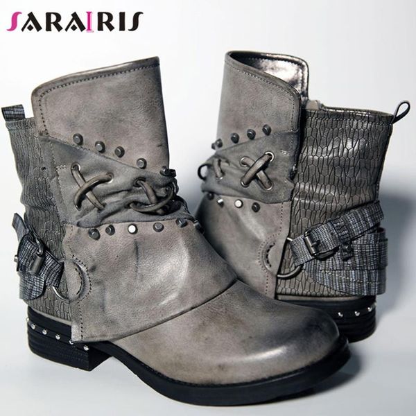 boots sarairis rivet fashion women casual designer brand ladies round toe buckle chunky heel winter shoes, Black
boots sarairis rivet fashion women casual designer brand ladies round toe buckle chunky heel winter shoes, Black