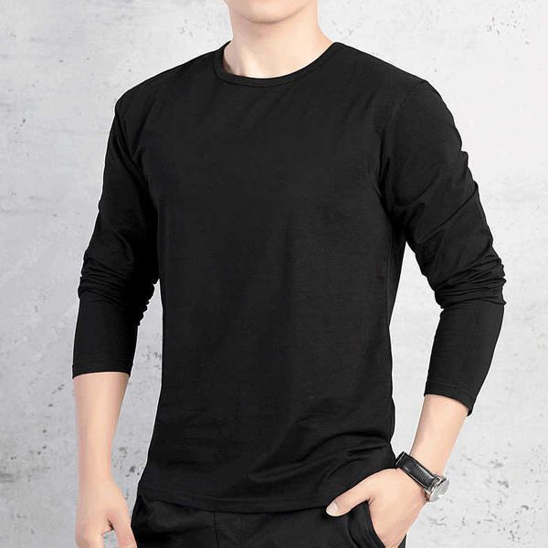 sleeve men's long t-shirt round neck pullover men's color autumn trend base coat clothing, White;black
sleeve men's long t-shirt round neck pullover men's color autumn trend base coat clothing, White;black