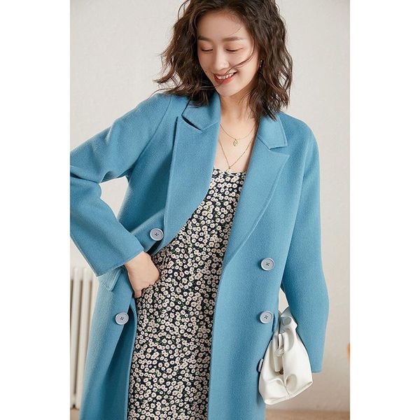 women's wool & blends 21 year medium and long coat simple fashion button double-sided tweed female autumn winter 20011, Black
women's wool & blends 21 year medium and long coat simple fashion button double-sided tweed female autumn winter 20011, Black