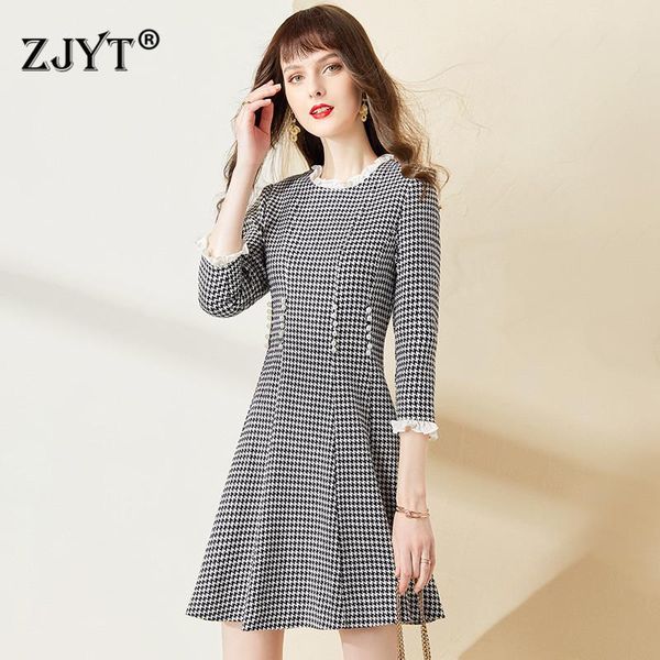 casual dresses fashion autumn womens clothing 2021 elegant lady three quarter sleeves plaid office dress robe femme vestidos, Black;gray
casual dresses fashion autumn womens clothing 2021 elegant lady three quarter sleeves plaid office dress robe femme vestidos, Black;gray