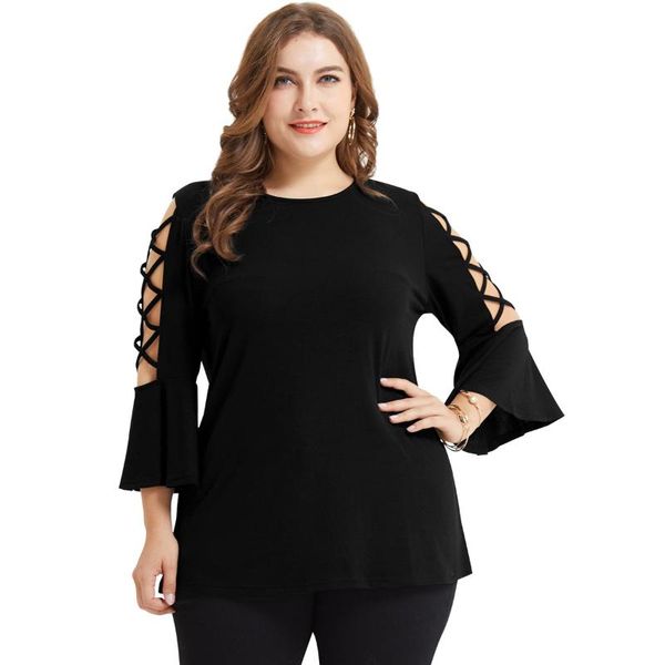 women's blouses & shirts women fashion blouse plus size 3xl 4xl red black 2021 spring summer ladies loose hollow out horn flare sleeve, White
women's blouses & shirts women fashion blouse plus size 3xl 4xl red black 2021 spring summer ladies loose hollow out horn flare sleeve, White