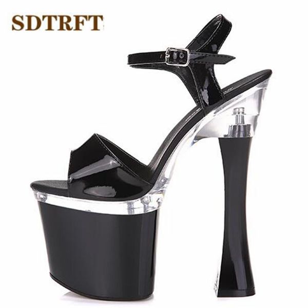 plus:34-44 summer crossdresser high-heeled ladies 20cm thick heel crystal platform buckle sandals sm shoes woman pumps, Black
plus:34-44 summer crossdresser high-heeled ladies 20cm thick heel crystal platform buckle sandals sm shoes woman pumps, Black