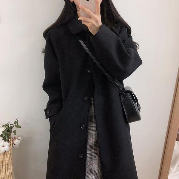 women's wool & blends woolen coat middle long autumn winter 2021 small loose hepburn black thickened wn*
women's wool & blends woolen coat middle long autumn winter 2021 small loose hepburn black thickened wn*